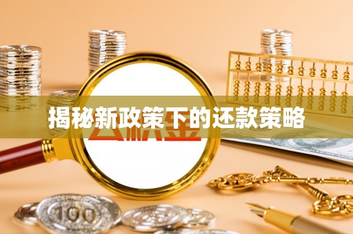 剑阁揭秘新政策下的还款策略