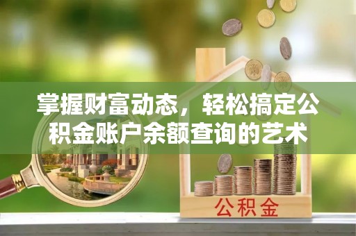 剑阁掌握财富动态，轻松搞定公积金账户余额查询的艺术